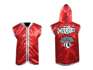 Custom Muay Thai Hoodies : Red Elephant