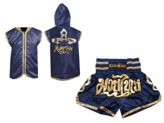 Customize Kanong Muay Thai Hoodies and Muay Thai Shorts : 121 Navy