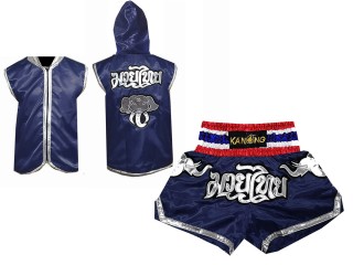 Customize Kanong Muay Thai Hoodies and Muay Thai Shorts : 125 Navy