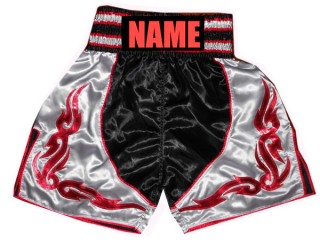 Personalized White Boxing Shorts , Boxing Trunks : KNBSH-012