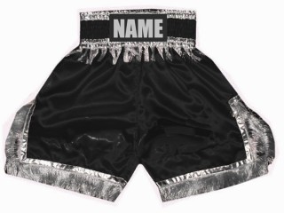 Custom Black Boxing Trunks : KNBSH-018-Black