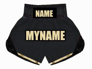 Personalised Black Boxing Trunks  : KNBSH-022-Black