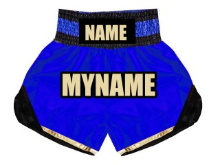 Customize workout Boxing Trunks  : KNBSH-022-Blue