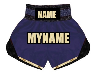 Personalised navy Boxing Shorts  : KNBSH-022-Navy
