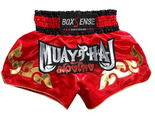 Boxsense Thai Boxing Shorts : BXS-092-Red