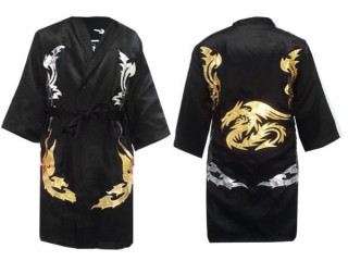 Kanong Boxing Fight Robe : Black Dragon