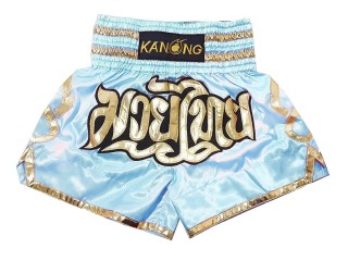 Kanong Muay Thai Kick boxing Shorts : KNS-121-Light Blue