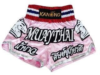 Personalise Pink Muay Thai Shorts : KNSCUST-1147