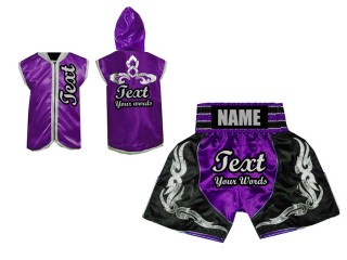 Custom Boxing Shorts and Top : Purple