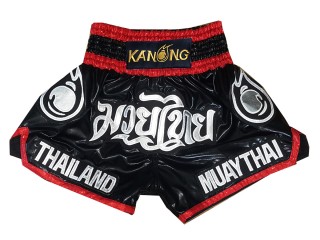 Kanong Kids Muay Thai Kick boxing Shorts : KNS-118-Black-K