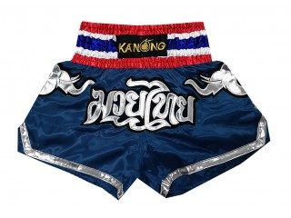 Kanong Elephant Kids Muay Thai Kick boxing Shorts : KNS-125-Navy-K