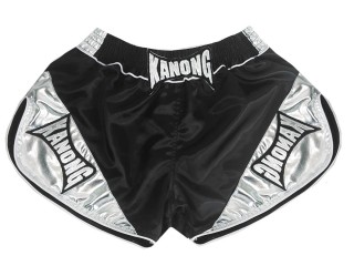 Kanong Womens Boxing Shorts : KNSRTO-201-Black-Silver