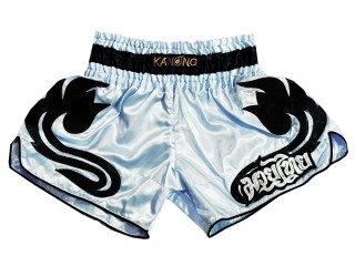 Kanong Retro Muay Thai Shorts : KNSRTO-209-Light Blue