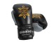 Kanong Real Leather Thai Boxing Gloves : Black/Grey