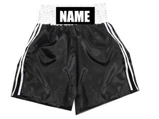 Custom Vintage training Boxing Shorts : KNBSH-026-Black