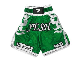 Customize  Green Boxing Shorts , Design your own Boxing Trunks : KNBXCUST-2033-Green