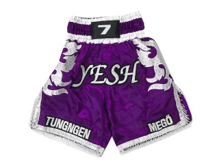Customize Purple Boxing Shorts , Design your own Boxing Pants : KNBXCUST-2033-Purple