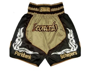 Custom Gold Boxing Shorts : KNBXCUST-2035-Gold-Black