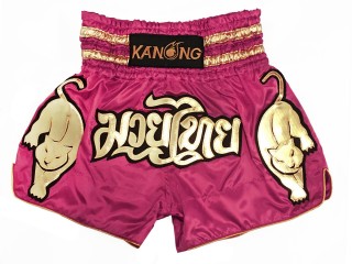 Kanong Thai Boxing Shorts : KNS-135-DarkPink