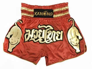 Kanong Tiger Muay Thai Shorts : KNS-135-Red