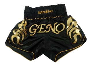 Personalised Black Muay Thai Shorts : KNSCUST-1150