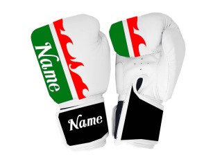 Personalised Brown/Black Boxing Gloves : KNGCUST-054