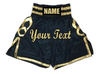 Custom Embroidery Boxing Pants : KNBSH-025-Navy