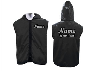 KANONG Custom Muay Thai walk-in Hoodie Jacket : Black