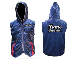 Custom Muay Thai Hoodies : Navy with Stripes