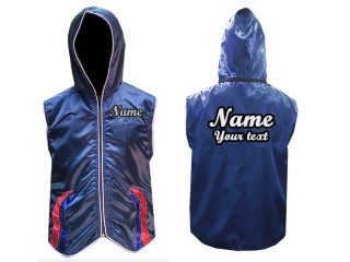 KANONG Custom Muay Thai Hoodies : Navy with Stripes