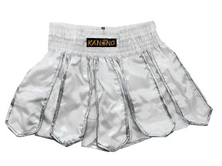 Kanong Gladiator Muay Thai Shorts : KNS-139-White
