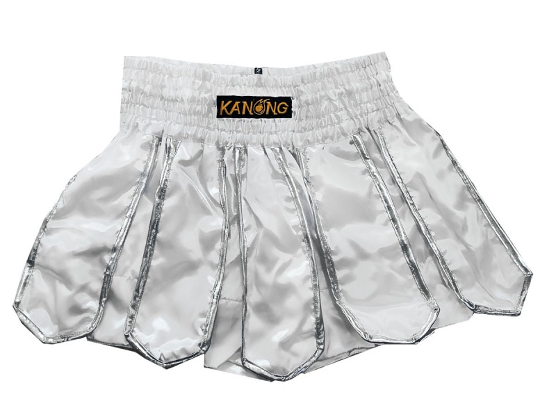 Kanong Gladiator Muay Thai Skirt shorts KNS 139 White