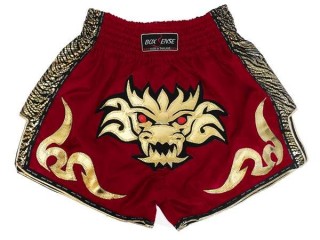 Boxsense Retro Muay Thai Shorts : BXSRTO-026-Maroon