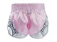 Kanong Woman Retro Thai Boxing Shorts : KNSRTO-201-Pink-Silver