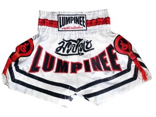 Lumpinee Muay Thai Boxing shorts : LUM-036 White