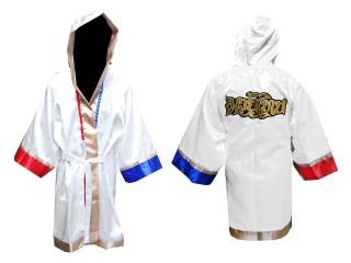 Personalize Kanong Muay Thai Boxing Robe : White