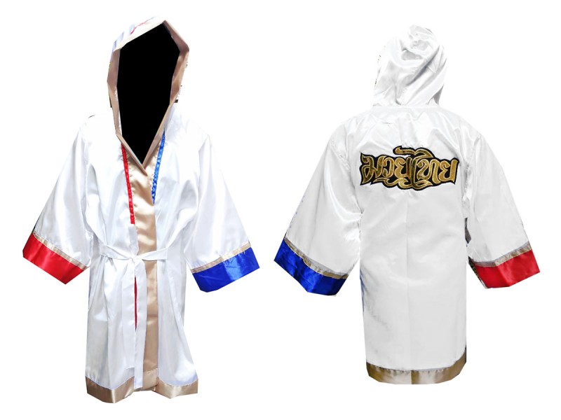 Kanong Boxing Fight Robe : White