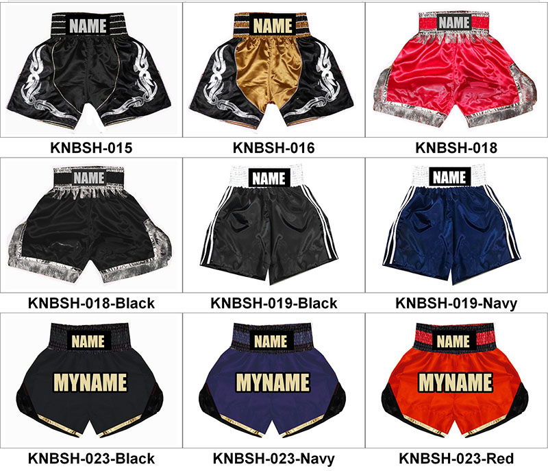 Short boxe anglaise Personnalisé : KNBSH-022-Or